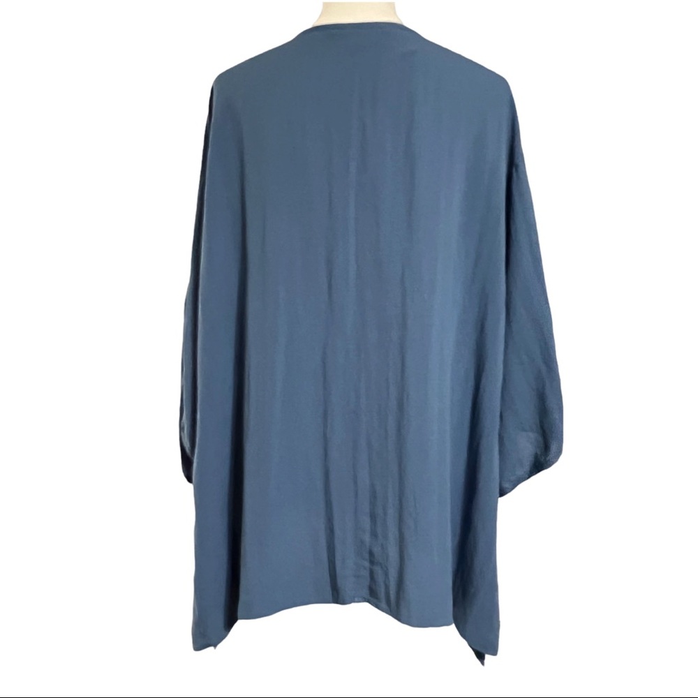 Soft Surroundings Blue Tunic Top with Button Placket - Picture 4 of 10